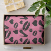 ブラックハイヒールキスガーリーリップメイクハート 薄葉紙 (ギフト)