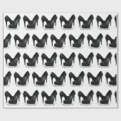 ブラックハイヒールシューズ誕生日 ラッピングペーパー (フラット)