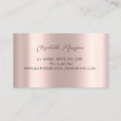 ブラックハイヒール ローズゴールド 名刺 (裏面)