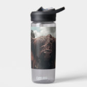 ブラックハイランドスコットランド牛の放牧ヴィンテージレトロ ウォーターボトル (左面)