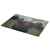ブラックハイランドスコットランド牛の放牧ヴィンテージレトロ カッティングボード (角)