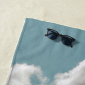 ブラックハイランドスコットランド牛の放牧ヴィンテージレトロ ビーチタオル (インサイチュ)