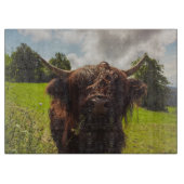 ブラックハイランド牛の放牧グリーンフィールドサンライト カッティングボード (正面)