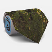 ブラックハイランド牛の放牧グリーンフィールドサンライト ネクタイ (ロール)