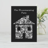 ブラックハウスホーム引っ越し祝いパーティーパーティの招待状 招待状 (スタンド正面)