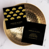 ブラックハエレガントウスパターンエテ実在ート スクエア名刺