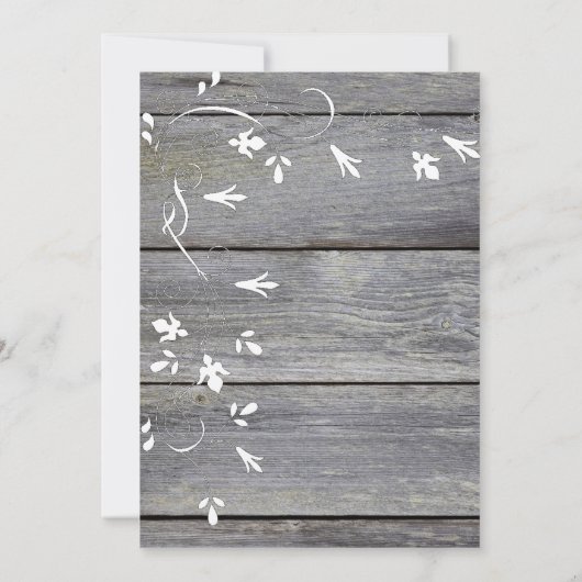 ブラックハットとカウボーイブーツのカントリウェディング 招待状 (裏面)