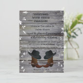 ブラックハットとカウボーイブーツカントリーウェディング 招待状 (スタンド正面)