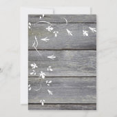 ブラックハットとカウボーイブーツカントリーウェディング 招待状 (裏面)