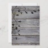 ブラックハットとカウボーイブーツ クラシック ラスティック ウェディング 招待状 (裏面)