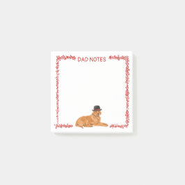 ブラックハットを着たゴールデンレトリバー ポストイット