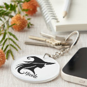 ブラックハットウィッチウィッカ信者ウィッチハロウィーン キーホルダー (正面右)