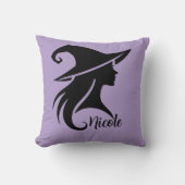 ブラックハットウィッチウィッカ信者ウィッチハロウィーン クッション (正面)