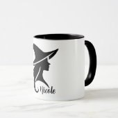 ブラックハットウィッチウィッカ信者ウィッチハロウィーン マグカップ (正面右)