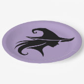 ブラックハットウィッチウィッカ信者ウィッチハローウィンパーティ ペーパープレート (アングル)