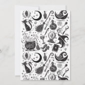 ブラックハットウィッチウィッカ信者ウィッチハローウィンパーティ 招待状 (裏面)