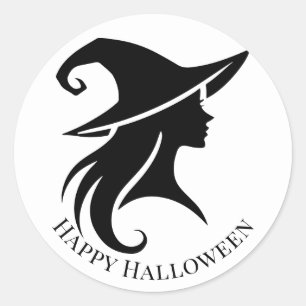 ブラックハットウィッチ ウィッカン 魔法使い ハロウィンパーティー ラウンドシール