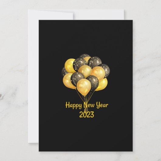 ブラックハッピーニューイヤー2023 招待状 (正面)