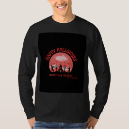 ブラックハッピーハロウィンスポーキークラブフェスティバルメンズ Tシャツ