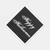 ブラックハッピーハローウィンペーパーナプキン スタンダードランチョンナプキン (角)