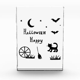 ブラックハッピーハローウィンホラー不気味 フォトブロック