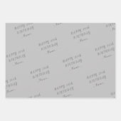 ブラックハッピーバースデー ラッピングペーパーシート (正面3)