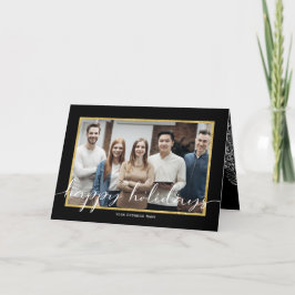 ブラックハッピーホリデーズ – フォトビジネスホリデーカード シーズンカード