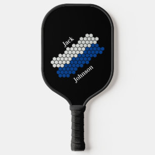 ブラックハニカム名前をカスタムするピックボールパドル ピックルボールラケット