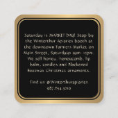 ブラックハニージャールラベル(ヴィンテージ点々のある縁どSkip) スクエア名刺 (裏面)