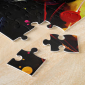 ブラックハバニーズ犬アクリルプリント犬の恋人ギフト ジグソーパズル (側面)