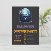 ブラックハロウィンのきれいな青い水晶玉 招待状 (スタンド正面)