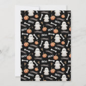 ブラックハロウィンのベイビーシャワー 招待状 (裏面)