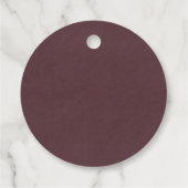 ブラックハロウィンフラワースカルゴシックウェディングシャワー フェイバータグ (裏面)