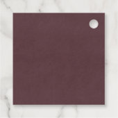 ブラックハロウィンフラワースカル ゴシック ブライダルシャワーパーティー フェイバータグ (裏面)