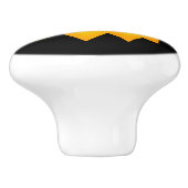 ブラックハロウィン白熱［赤熱］光を放つハロウィーンのカボチャのちょうちんパンプキン セラミックノブ (側面)