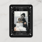 ブラックハロウィン結婚のウェブサイトQrコード エンクロージャーカード (裏面)