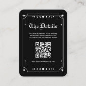 ブラックハロウィン結婚のウェブサイトQrコード エンクロージャーカード (正面)
