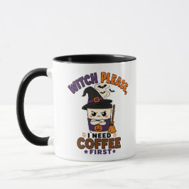 ブラックハロウィン魔法使いコーヒーマグ マグカップ