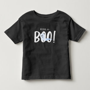 ブラックハロウィーンかわいい幽霊PEEK-A-Boo! トドラーTシャツ