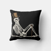 ブラックハロウィーンのアクセントを置くスケルトン クッション (裏面)