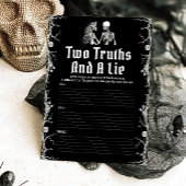 ブラックハロウィーンのスケルトン2つの真実とライゲーム 招待状