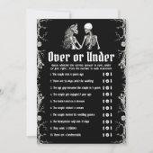 ブラックハロウィーンの上または下のブライダルシャワーゲーム 招待状 (正面)