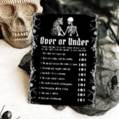 ブラックハロウィーンの上または下のブライダルシャワーゲーム 招待状