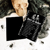 ブラックハロウィーンの上または下のブライダルシャワーゲーム 招待状