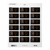 ブラックハロウィーンウィッチパーティーラージ住所 シール (フルシート)