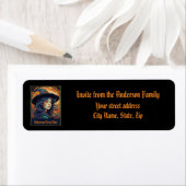 ブラックハロウィーンウィッチパーティー差出人住所ラベル ラベル (インサイチュ)