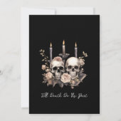 ブラックハロウィーンオータムウェディングデートを保存 招待状 (裏面)