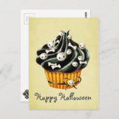 ブラックハロウィーンカップケーキ ポストカード (正面/裏面)