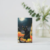 ブラックハロウィーンカード 名刺 (スタンド正面)