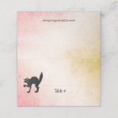 ブラックハロウィーンキャット座席表 プレイスカード (外部開封)